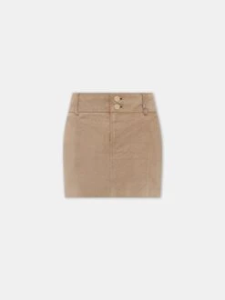 Amiri WOMEN - WOMEN'S MA QUAD SUEDE MINI SKIRT - Camel(Women Womens Ma Quad Suede Mini Skirt Camel)