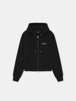 Amiri RELAXED ZIP UP HOODIE - BLACK(Relaxed Zip Up Hoodie Black)