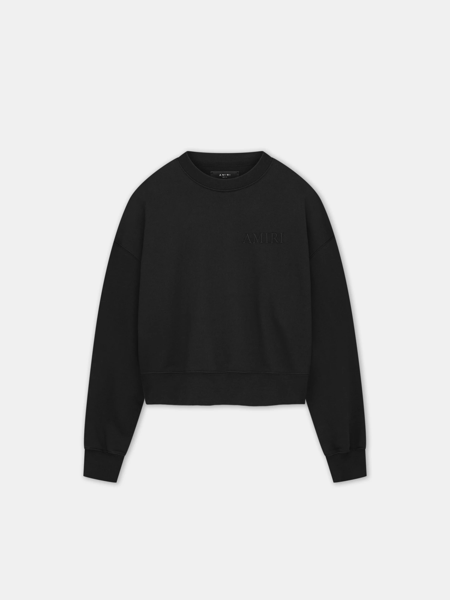 WOMEN - WOMEN'S AMIRI EMBROIDERED CREW - Black(Women Womens Amiri Embroidered Crew Black) 3 WOMEN - WOMEN'S AMIRI EMBROIDERED CREW - Black(Women Womens Amiri Embroidered Crew Black)