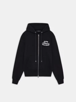 CLUB AMIRI ZIP HOODIE - BLACK(Club Amiri Zip Hoodie Black)