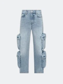 Amiri WOMEN - WOMEN'S BAGGY CARGO JEAN - ANTIQUE INDIGO(Women Womens Baggy Cargo Jean Antique Indigo 1)