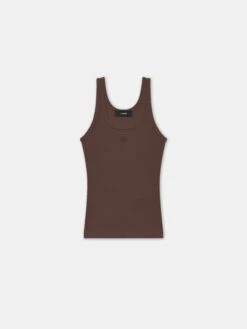 Amiri WOMEN - WOMEN'S MA EMBROIDERY TANK - Walnut Brown(Women Womens Ma Embroidery Tank Walnut Brown)