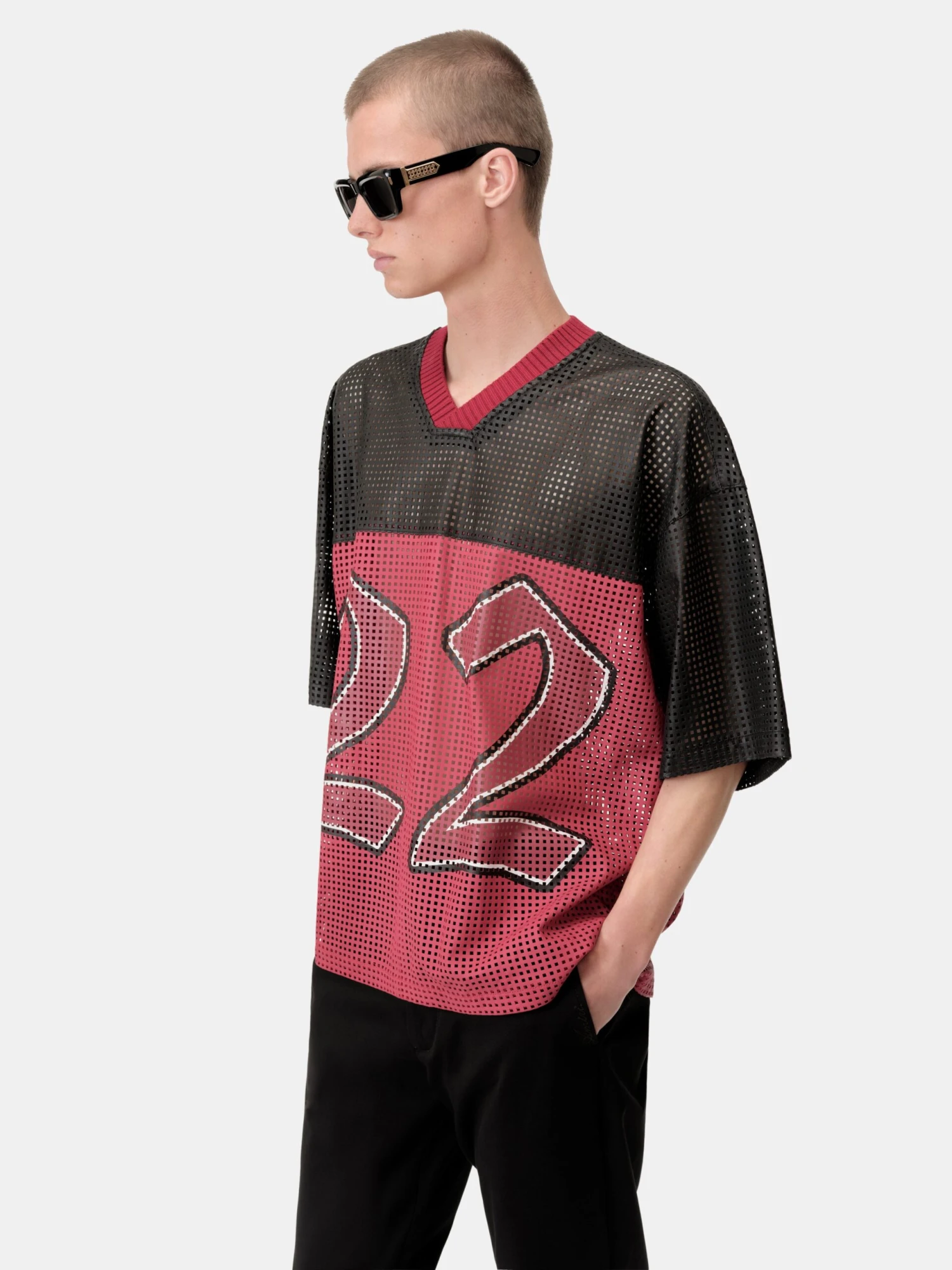 AMIRI 22 OVERSIZED JERSEY - Varsity Red(Amiri 22 Oversized Jersey Varsity Red) 6 AMIRI 22 OVERSIZED JERSEY - Varsity Red(Amiri 22 Oversized Jersey Varsity Red) - Image 4