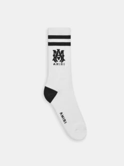 Amiri MA CORE LOGO SOCKS - White Black(Ma Core Logo Socks White Black)