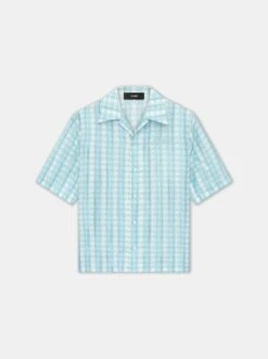 Amiri MA QUAD BOWLING SHIRT - Ice Blue(Ma Quad Bowling Shirt Ice Blue)