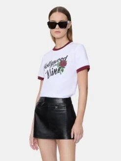 Amiri WOMEN - WOMEN'S ROSE RINGER TEE - WHITE(Women Womens Rose Ringer Tee White) -Amiri 2311fcb5 1996 42ae aca8 9aacb7999589