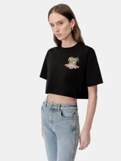 Amiri WOMEN - WOMEN'S MA PARADISE CROPPED TEE - Black(Women Womens Ma Paradise Cropped Tee Black) 10 Amiri WOMEN - WOMEN'S MA PARADISE CROPPED TEE - Black(Women Womens Ma Paradise Cropped Tee Black) -Amiri 2799052c 31c0 462a ada3 036778f7b3a0