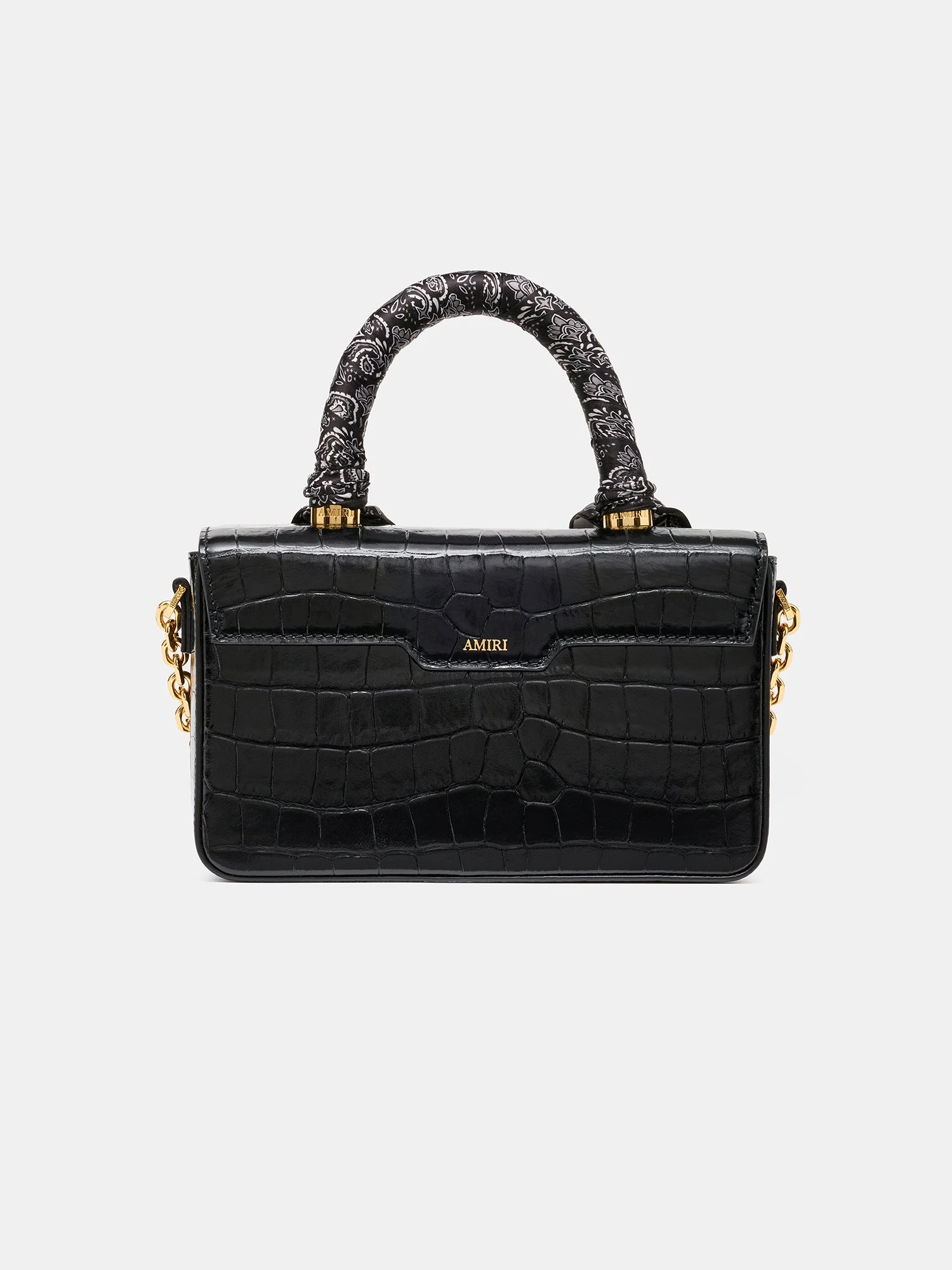 Amiri WOMEN - WOMEN'S CROC EMBOSSED LONG MA BAG - BLACK(Women Womens Croc Embossed Long Ma Bag Black) 4 Amiri WOMEN - WOMEN'S CROC EMBOSSED LONG MA BAG - BLACK(Women Womens Croc Embossed Long Ma Bag Black) - Image 2