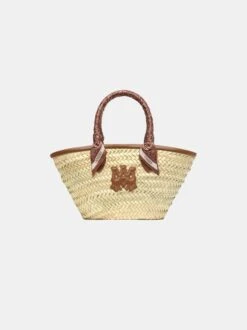 Amiri WOMEN - WOMEN'S MA RAFFIA MICRO TOTE - Brown(Women Womens Ma Raffia Micro Tote Brown)