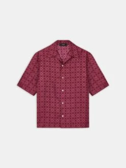 Amiri MA QUAD BOWLING SHIRT - WINE(Ma Quad Bowling Shirt Wine)