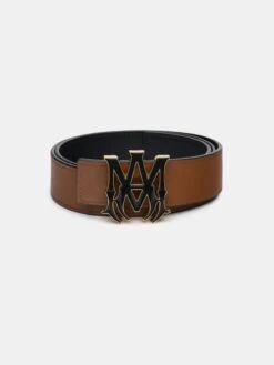 Amiri MA 4CM ENAMEL BELT - Black Brown(Ma 4cm Enamel Belt Black Brown)