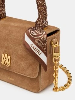 Amiri WOMEN - WOMEN'S SUEDE MICRO MA BAG - DARK BROWN(Women Womens Suede Micro Ma Bag Dark Brown) 11 Amiri WOMEN - WOMEN'S SUEDE MICRO MA BAG - DARK BROWN(Women Womens Suede Micro Ma Bag Dark Brown) -Amiri 35 AW25 Women ACCESSORIES Bags MA AWBGTH1084 200 SUEDEMICROMABAG DarkBrown D2REFCROP