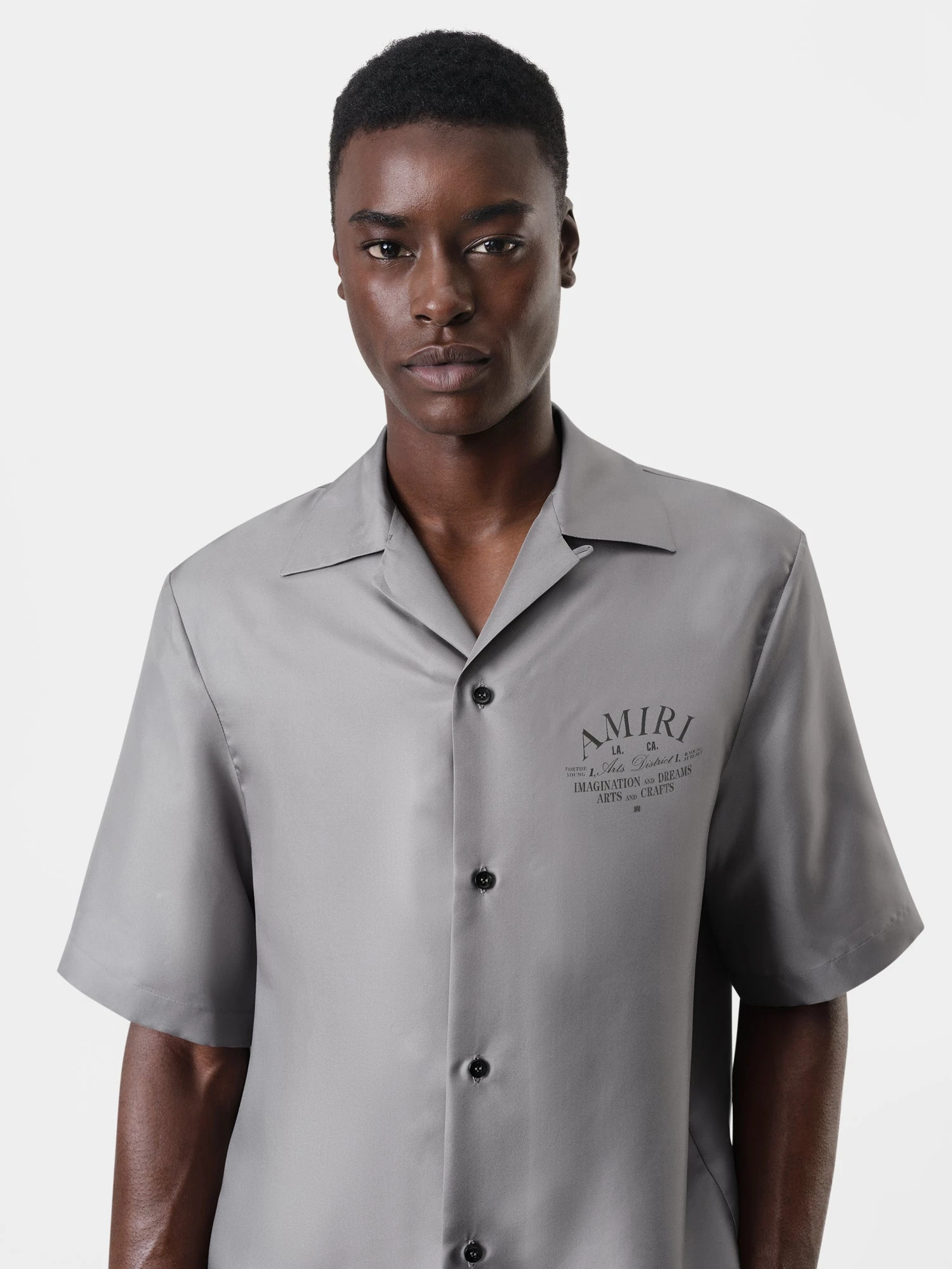 Amiri ARTS DISTRICT BOWLING SHIRT - Grey(Arts District Bowling Shirt Grey) 5 Amiri ARTS DISTRICT BOWLING SHIRT - Grey(Arts District Bowling Shirt Grey) - Image 3