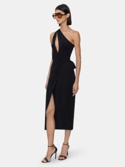 Amiri WOMEN - WOMEN'S ONE SHOULDER WRAP DRESS - BLACK(Women Womens One Shoulder Wrap Dress Black) 8 Amiri WOMEN - WOMEN'S ONE SHOULDER WRAP DRESS - BLACK(Women Womens One Shoulder Wrap Dress Black) -Amiri 38532dfd b03f 4ffb 9059 e270dd162534