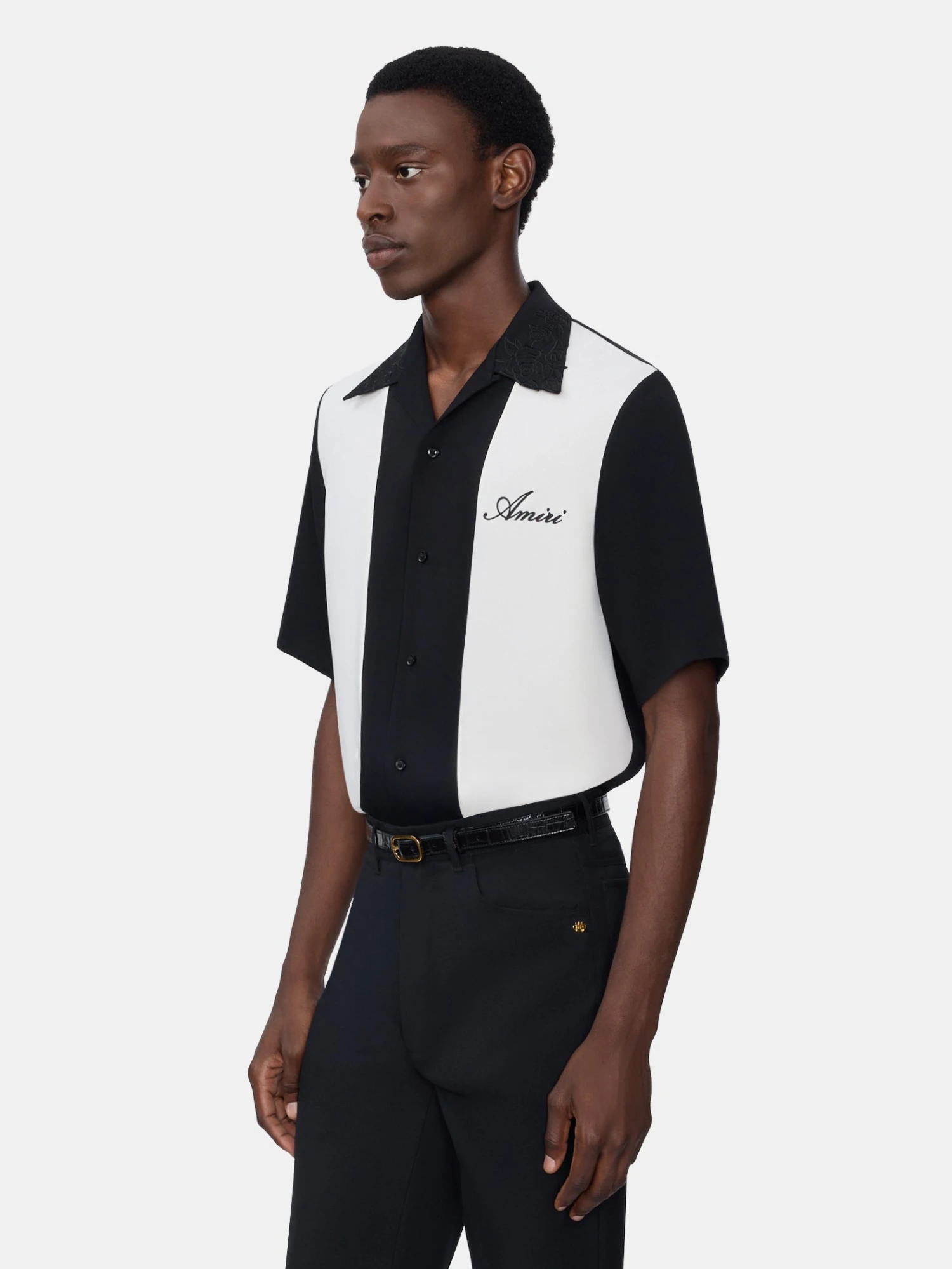 Amiri FLORAL COLLAR CAMP SHIRT - BLACK(Floral Collar Camp Shirt Black) 5 Amiri FLORAL COLLAR CAMP SHIRT - BLACK(Floral Collar Camp Shirt Black) - Image 3