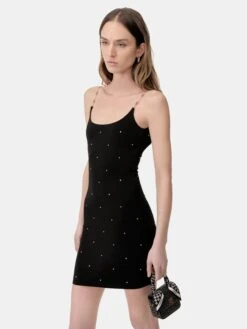 Amiri WOMEN - WOMEN'S CRYSTAL MINI DRESS - Black(Women Womens Crystal Mini Dress Black) -Amiri 3ed64544 d928 49a3 ad8f e1c6ea990e3d