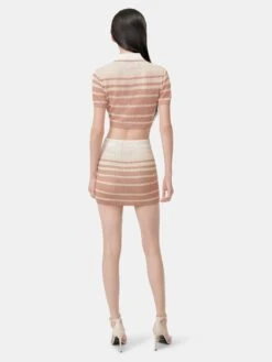 Amiri WOMEN - WOMEN'S STRIPE MINI SKIRT - Dusk Pink(Women Womens Stripe Mini Skirt Dusk Pink) -Amiri 3fbc3790 eaca 484d b020 d4d44853e81f