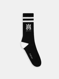 Amiri MA CORE LOGO SOCKS - Black White(Ma Core Logo Socks Black White)