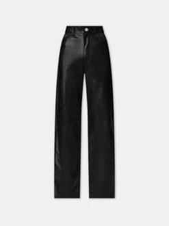 Amiri WOMEN - WOMEN'S LEATHER WIDE STRAIGHT - Black(Women Womens Leather Wide Straight Black)