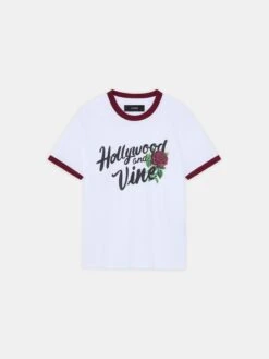 Amiri WOMEN - WOMEN'S ROSE RINGER TEE - WHITE(Women Womens Rose Ringer Tee White)