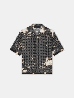 Amiri BLEACH BANDANA BOWLING SHIRT - Black(Bleach Bandana Bowling Shirt Black)