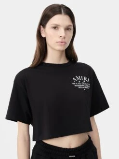 Amiri WOMEN - WOMEN'S ARTS DISTRICT CROPPED TEE - Black(Women Womens Arts District Cropped Tee Black) -Amiri 4d3dc2d4 1ae6 4ff7 8462 89a9afafe5ed