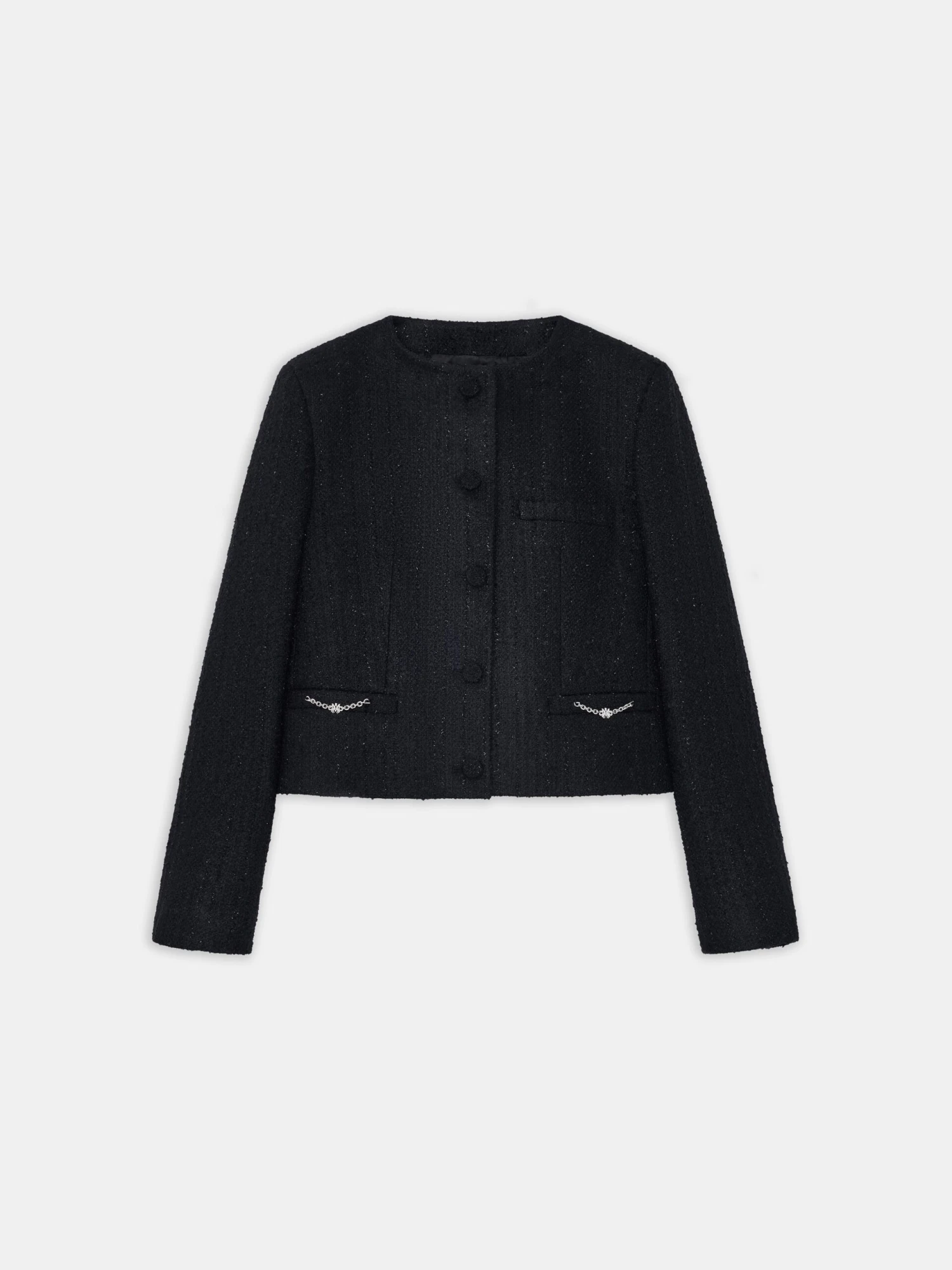 Amiri WOMEN - WOMEN'S SHIMMER BOUCLE JACKET - BLACK(Women Womens Shimmer Boucle Jacket Black) 3 Amiri WOMEN - WOMEN'S SHIMMER BOUCLE JACKET - BLACK(Women Womens Shimmer Boucle Jacket Black)