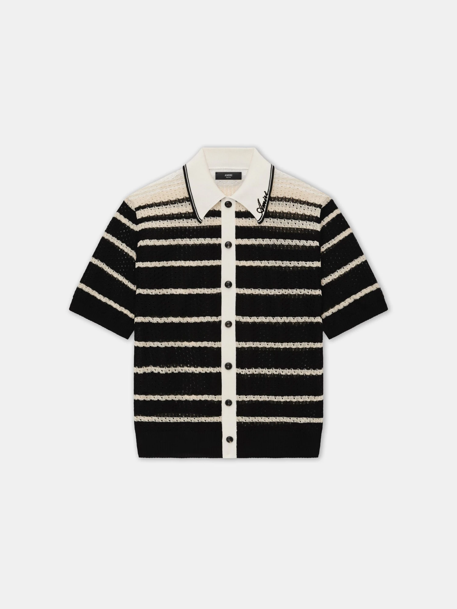 Amiri STRIPED BUTTON DOWN SHIRT - Black(Striped Button Down Shirt Black) 3 Amiri STRIPED BUTTON DOWN SHIRT - Black(Striped Button Down Shirt Black)