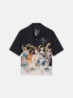 Amiri BAR SCENE BOWLING SHIRT - BLACK(Bar Scene Bowling Shirt Black)