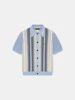 AMIRI SCRIPT STRIPE SHIRT - Ashley Blue(Amiri Script Stripe Shirt Ashley Blue)