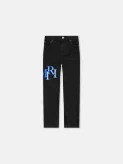 KIDS - KIDS' AMIRI STAGGERED LOGO JEAN - Black(Kids Kids Amiri Staggered Logo Jean Black)