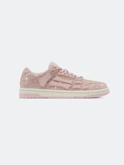Amiri WOMEN - WOMEN'S CRYSTAL SKEL-TOP LOW - Pink(Women Womens Crystal Skel Top Low Pink)