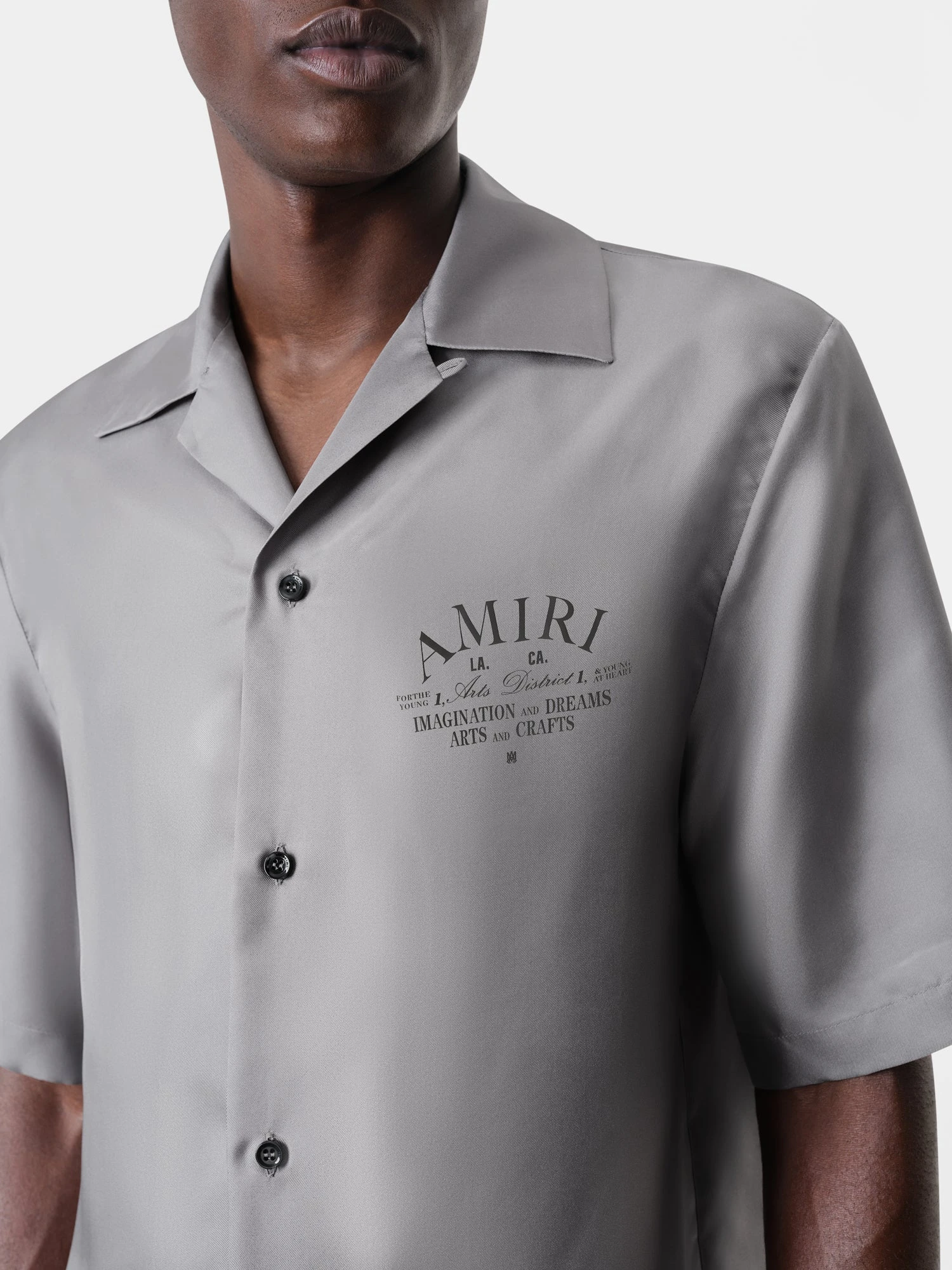 Amiri ARTS DISTRICT BOWLING SHIRT - Grey(Arts District Bowling Shirt Grey) 7 Amiri ARTS DISTRICT BOWLING SHIRT - Grey(Arts District Bowling Shirt Grey) - Image 5