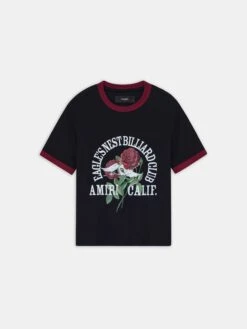 Amiri WOMEN - WOMEN'S EAGLE RINGER TEE - BLACK(Women Womens Eagle Ringer Tee Black)