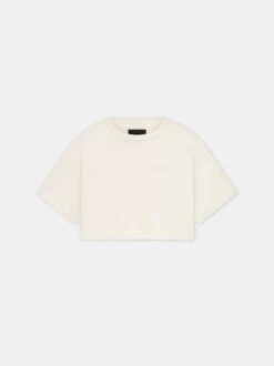 WOMEN - WOMEN'S AMIRI EMBROIDERED CROPPED TEE - Alabaster(Women Womens Amiri Embroidered Cropped Tee Alabaster)