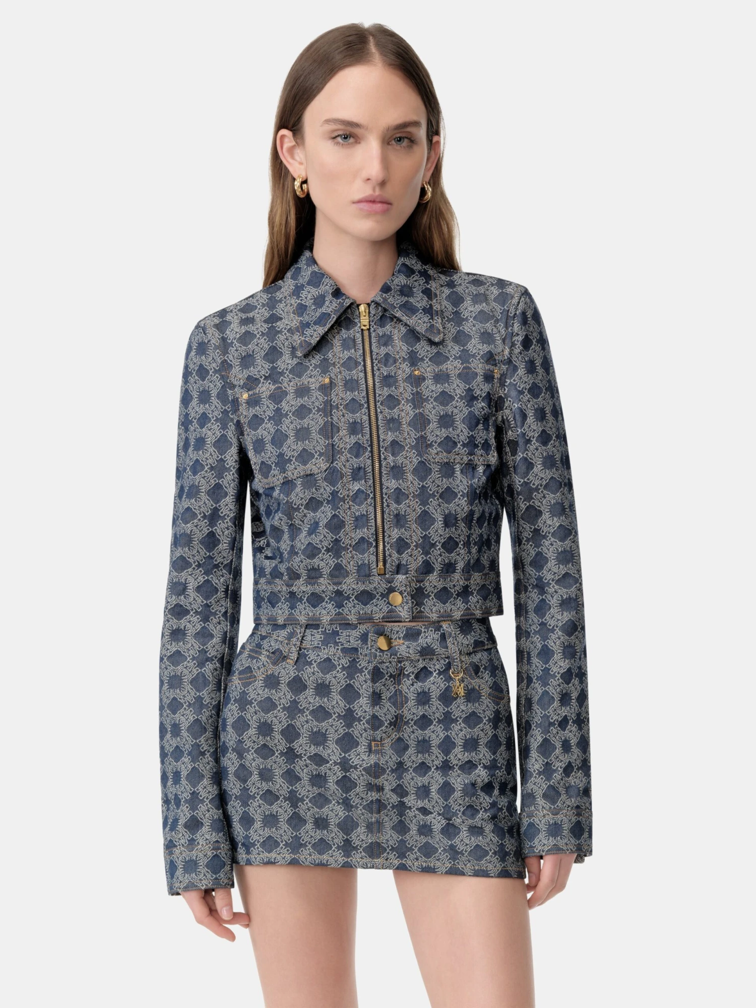 Amiri WOMEN - WOMEN'S MA QUAD CROPPED DENIM JACKET - Raw Indigo(Women Womens Ma Quad Cropped Denim Jacket Raw Indigo) 6 Amiri WOMEN - WOMEN'S MA QUAD CROPPED DENIM JACKET - Raw Indigo(Women Womens Ma Quad Cropped Denim Jacket Raw Indigo) - Image 4