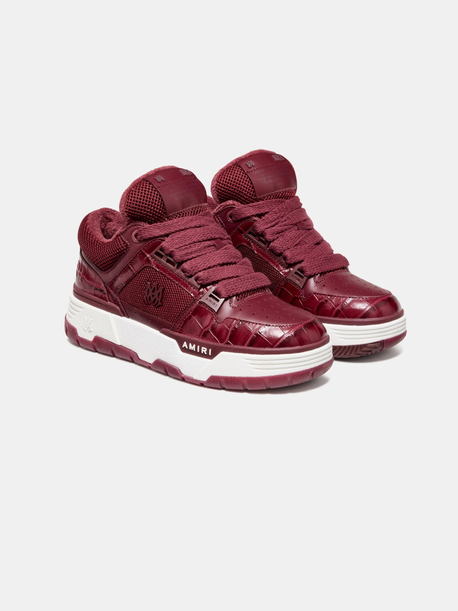 Amiri WOMEN - WOMEN'S CROC DEBOSSED MA-1 - WINE(Women Womens Croc Debossed Ma 1 Wine) 4 Amiri WOMEN - WOMEN'S CROC DEBOSSED MA-1 - WINE(Women Womens Croc Debossed Ma 1 Wine) - Image 2