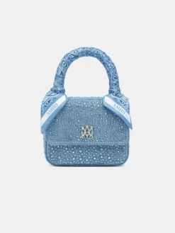 Amiri WOMEN - WOMEN'S CRYSTAL DENIM MICRO MA BAG - True Blue(Women Womens Crystal Denim Micro Ma Bag True Blue)