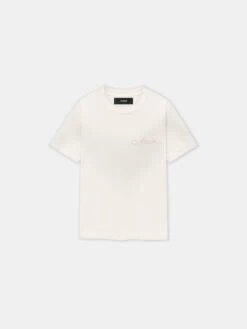 Amiri WOMEN - WOMEN'S BLEACH BANDANA PATCH TEE - Alabaster(Women Womens Bleach Bandana Patch Tee Alabaster)