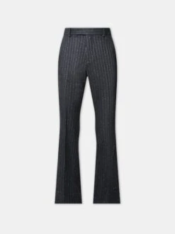 Amiri WOMEN - WOMEN'S SEQUIN PINSTRIPE KICK FLARE - Dark Grey(Women Womens Sequin Pinstripe Kick Flare Dark Grey)