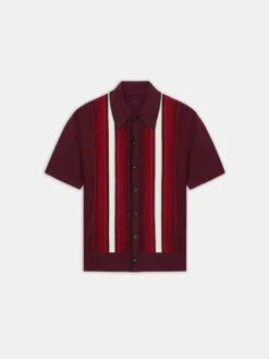 Amiri EMBELLISHED STRIPED SHIRT - RED(Embellished Striped Shirt Red)