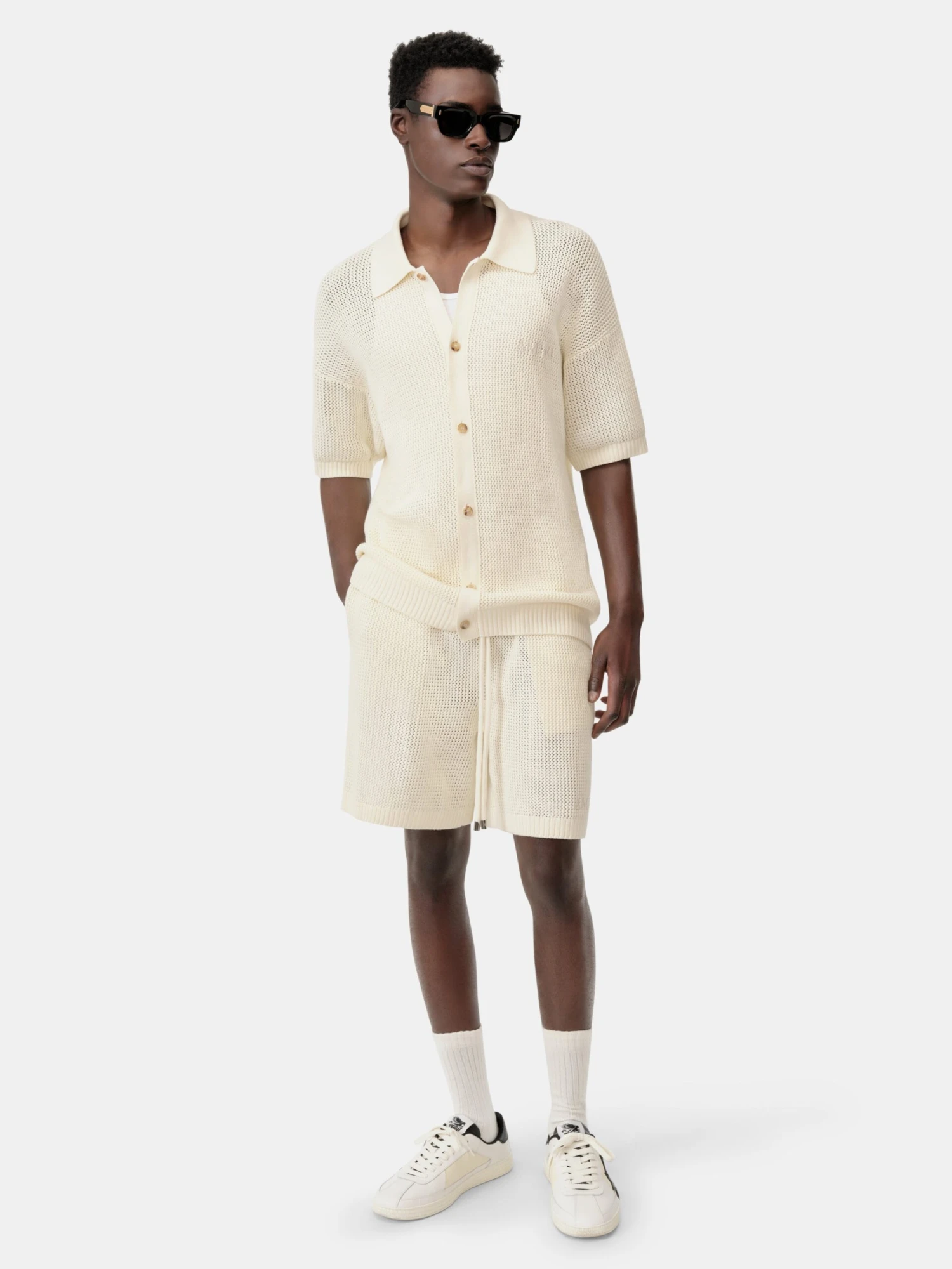 AMIRI CROCHET MESH SHORT - Ivory(Amiri Crochet Mesh Short Ivory) 4 AMIRI CROCHET MESH SHORT - Ivory(Amiri Crochet Mesh Short Ivory) - Image 2