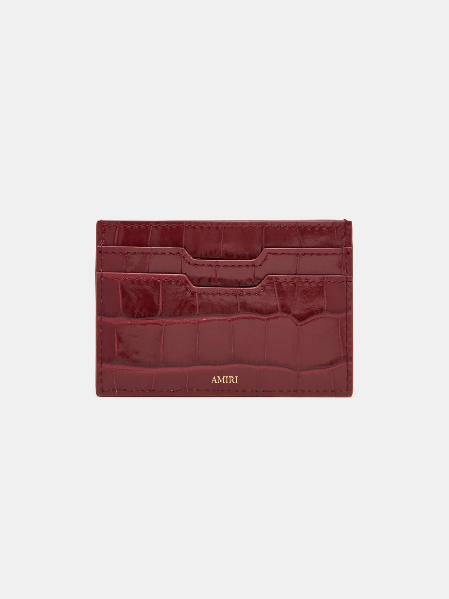 Amiri CROC EMBOSSED CARD HOLDER - WINE(Croc Embossed Card Holder Wine) 4 Amiri CROC EMBOSSED CARD HOLDER - WINE(Croc Embossed Card Holder Wine) - Image 2