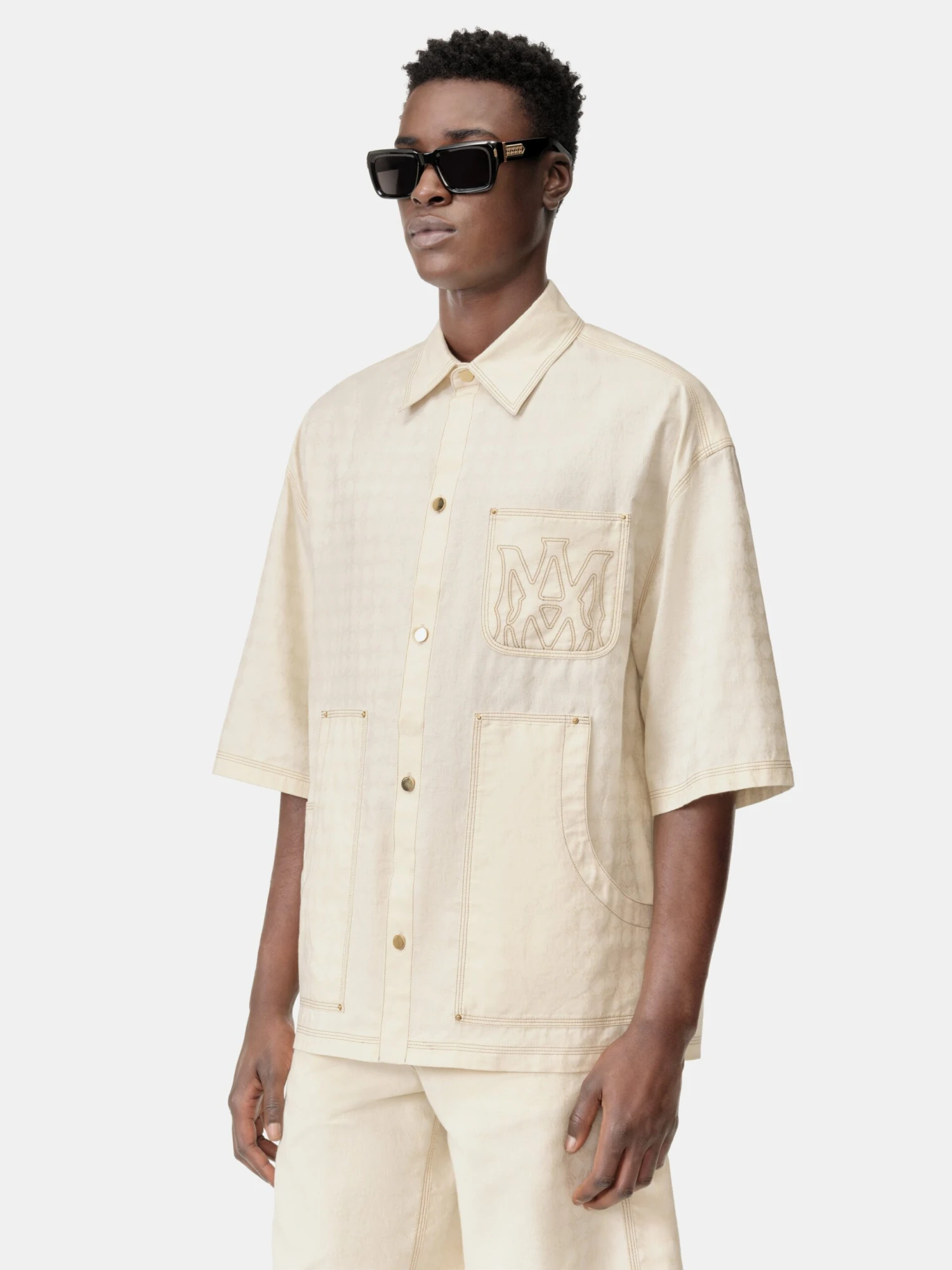 Amiri MA QUAD WORK SHIRT - Alabaster(Ma Quad Work Shirt Alabaster) 6 Amiri MA QUAD WORK SHIRT - Alabaster(Ma Quad Work Shirt Alabaster) - Image 4