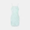 Amiri WOMEN - WOMEN'S MA QUAD OPEN BACK SLIP DRESS - Ice Blue(Women Womens Ma Quad Open Back Slip Dress Ice Blue)