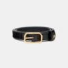 Amiri CROC EMBOSSED 2CM BELT - BLACK GOLD(Croc Embossed 2cm Belt Black Gold) -Amiri ad922ad1 28f5 4cfc a075 b6aa4206e10a