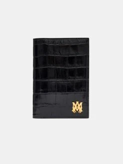 Amiri CROC EMBOSSED PASSPORT HOLDER - BLACK(Croc Embossed Passport Holder Black)