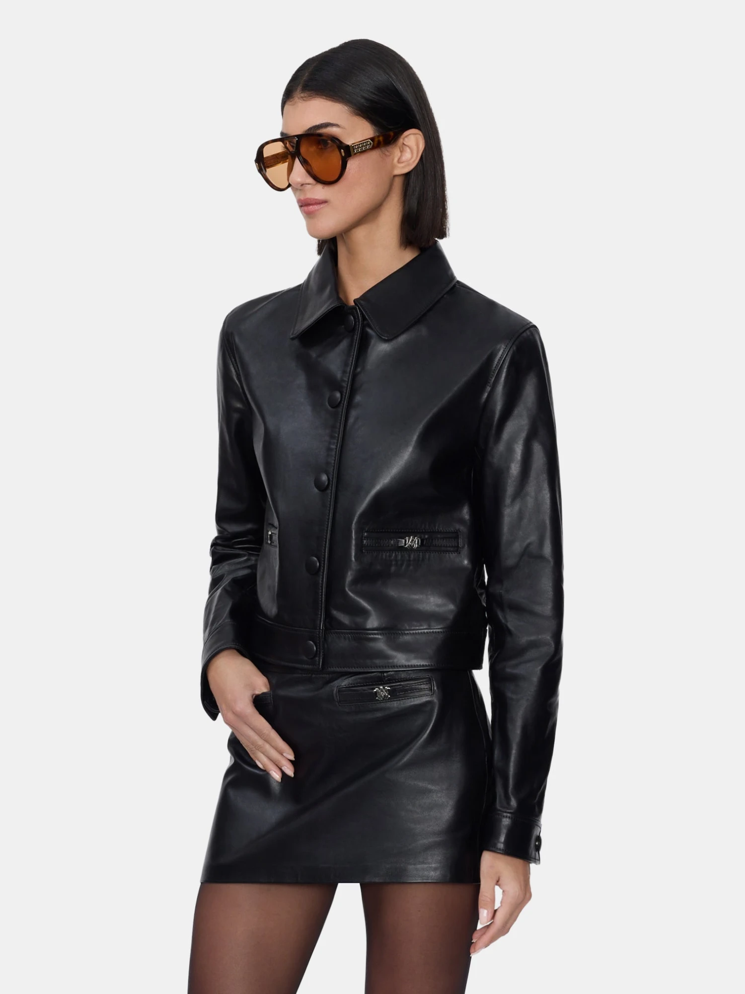 Amiri WOMEN - WOMEN'S MA LEATHER BLOUSON - BLACK(Women Womens Ma Leather Blouson Black) 5 Amiri WOMEN - WOMEN'S MA LEATHER BLOUSON - BLACK(Women Womens Ma Leather Blouson Black) - Image 3