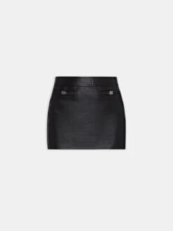 Amiri WOMEN - WOMEN'S LEATHER MINI SKIRT - BLACK(Women Womens Leather Mini Skirt Black)