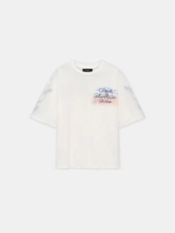 Amiri WOMEN - WOMEN'S FOLLOW ME OVERSIZED TEE - Ivory(Women Womens Follow Me Oversized Tee Ivory)